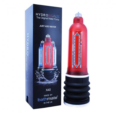 SVILUPPATORE IDRAULICO PROFESSIONALE BATHMATE \"HYDROMAX X40\" ROSSO